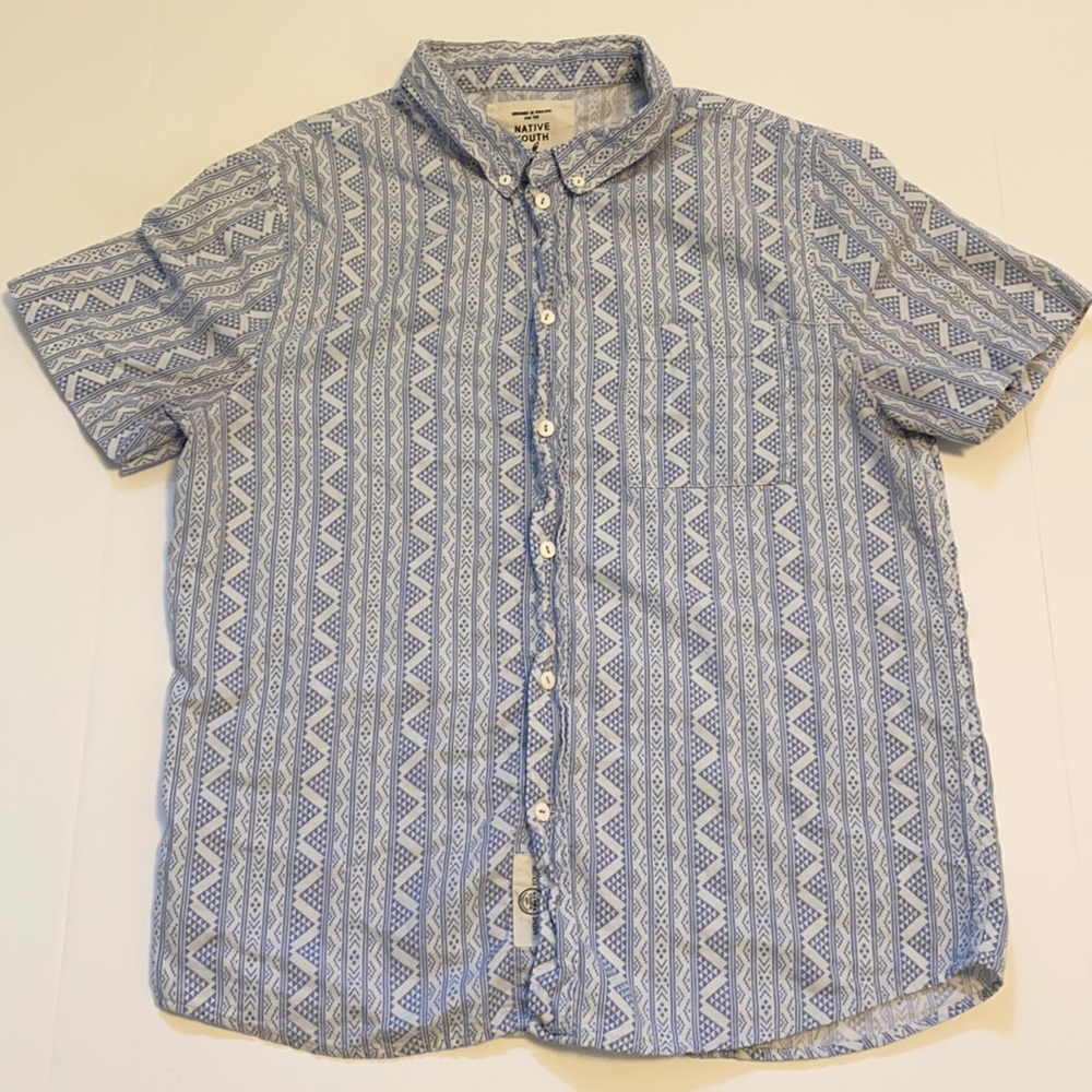 Native Youth Pattered short sleeve button down
